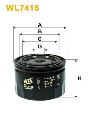 WIX FILTERS wl7415 -  Фильтр масляный двигателя